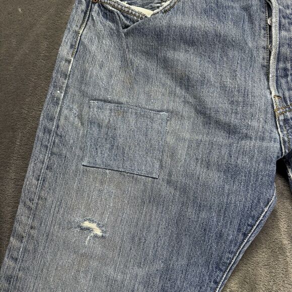 Levi’s 501 Jeans Men’s 36x27 Measured Tag 38x30 Altered Fade Thrashed Grunge - Picture 11 of 16
